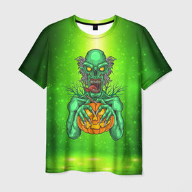 Мужская футболка 3D с принтом Zombie , 100% полиэфир | прямой крой, круглый вырез горловины, длина до линии бедер | blood | diablo | haloween | horror | дьявол | зомби | кости | кровь | мозги | мясо | страшилка | ужасы | хеллоуин | хелоуин