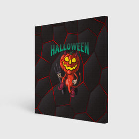 Холст квадратный с принтом Halloween , 100% ПВХ |  | blood | diablo | haloween | horror | дьявол | зомби | кости | кровь | мозги | мясо | страшилка | ужасы | хеллоуин | хелоуин