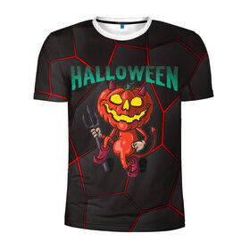 Мужская футболка 3D спортивная с принтом Halloween , 100% полиэстер с улучшенными характеристиками | приталенный силуэт, круглая горловина, широкие плечи, сужается к линии бедра | blood | diablo | haloween | horror | дьявол | зомби | кости | кровь | мозги | мясо | страшилка | ужасы | хеллоуин | хелоуин