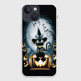 Чехол для iPhone 13 mini с принтом Хэллоуин Кот ,  |  | 2020 | cat | cats | halloween | джек | киса | кисуля | кот | котик | коты | кошечка | ленивец | мяу | октябрь | панда | призрак | призраки | собака | тыква | хеллоуин | хелоуин | хэллоуин | хэлоуин | черный кот | щеночек