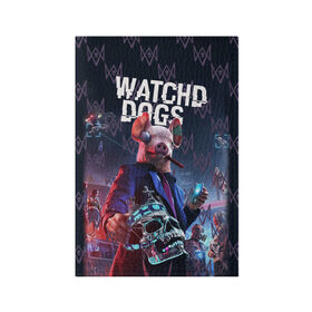 Обложка для паспорта матовая кожа с принтом Watch Dogs: Legion , натуральная матовая кожа | размер 19,3 х 13,7 см; прозрачные пластиковые крепления | Тематика изображения на принте: 