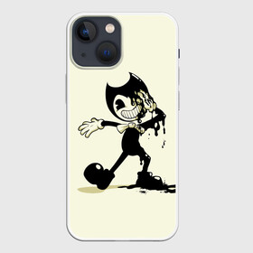 Чехол для iPhone 13 mini с принтом Bendy And The Ink Machine ,  |  | bendy | bendy and the ink machine | бенди | бени | бенни | бэнди | детская | детям | игра | капли | компьютерная игра | краска | машина | подтеки | ужастик | чернила | чернильная