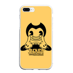 Чехол для iPhone 7Plus/8 Plus матовый с принтом Bendy And The Ink Machine , Силикон | Область печати: задняя сторона чехла, без боковых панелей | bendy | bendy and the ink machine | бенди | бени | бенни | бэнди | детская | детям | игра | капли | компьютерная игра | краска | машина | подтеки | ужастик | чернила | чернильная