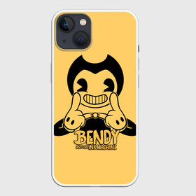 Чехол для iPhone 13 с принтом Bendy And The Ink Machine ,  |  | bendy | bendy and the ink machine | бенди | бени | бенни | бэнди | детская | детям | игра | капли | компьютерная игра | краска | машина | подтеки | ужастик | чернила | чернильная