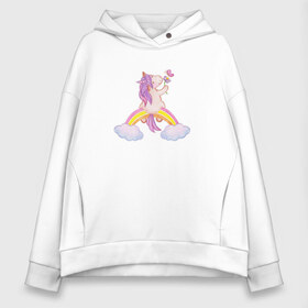 Женское худи Oversize хлопок с принтом Pony unicorn on a rainbow , френч-терри — 70% хлопок, 30% полиэстер. Мягкий теплый начес внутри —100% хлопок | боковые карманы, эластичные манжеты и нижняя кромка, капюшон на магнитной кнопке | cartoon | clouds | flower | horse | kawaii | pink | pony | rainbow | unicorn | бабочка | держит цветок | детский | единорог | животные | забавный | звери | конь | лошадка | лошадь | милый | облака | пони | поняшка | радуга | рог