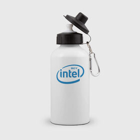 Бутылка спортивная с принтом Intel Boy , металл | емкость — 500 мл, в комплекте две пластиковые крышки и карабин для крепления | Тематика изображения на принте: amd | amd boy | core | core i3 | core i5 | core i7 | cpu | intel | intel boy | интел | интел бой | процессор | цпу