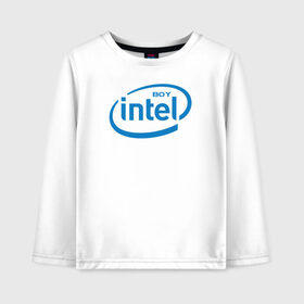 Детский лонгслив хлопок с принтом Intel Boy , 100% хлопок | круглый вырез горловины, полуприлегающий силуэт, длина до линии бедер | amd | amd boy | core | core i3 | core i5 | core i7 | cpu | intel | intel boy | интел | интел бой | процессор | цпу
