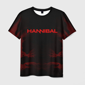Мужская футболка 3D с принтом Hannibal , 100% полиэфир | прямой крой, круглый вырез горловины, длина до линии бедер | hannibal | ганибал | ганнибал | лектер | лектор | мадс миккельсен | сериал | сериалы | хью дэнси