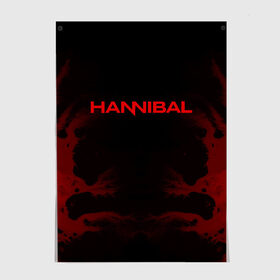 Постер с принтом Hannibal , 100% бумага
 | бумага, плотность 150 мг. Матовая, но за счет высокого коэффициента гладкости имеет небольшой блеск и дает на свету блики, но в отличии от глянцевой бумаги не покрыта лаком | hannibal | ганибал | ганнибал | лектер | лектор | мадс миккельсен | сериал | сериалы | хью дэнси