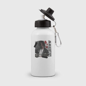 Бутылка спортивная с принтом SALUKI , металл | емкость — 500 мл, в комплекте две пластиковые крышки и карабин для крепления | Тематика изображения на принте: rap | saluki | saluki rap | рэп | рэпер | салюки