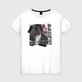 Женская футболка хлопок с принтом SALUKI , 100% хлопок | прямой крой, круглый вырез горловины, длина до линии бедер, слегка спущенное плечо | rap | saluki | saluki rap | рэп | рэпер | салюки