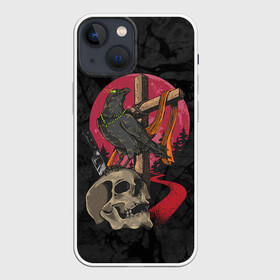 Чехол для iPhone 13 mini с принтом Ворона и череп ,  |  | blood | diablo | haloween | horror | дьявол | зомби | кости | кровь | мозги | мясо | страшилка | ужасы | хеллоуин | хелоуин