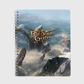 Тетрадь с принтом Baldurs Gate , 100% бумага | 48 листов, плотность листов — 60 г/м2, плотность картонной обложки — 250 г/м2. Листы скреплены сбоку удобной пружинной спиралью. Уголки страниц и обложки скругленные. Цвет линий — светло-серый
 | Тематика изображения на принте: baldurs gate | dungeons and dragons | game | games | role play | rpg | игра | игры | подземелья и драконы | ролевые игры | рпг