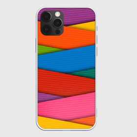 Чехол для iPhone 12 Pro Max с принтом COLORS GEOMETRY , Силикон |  | геометрия | полоски | разноцветное | яркие цвета | яркое
