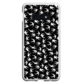 Чехол для Samsung S10E с принтом Ласточки , Силикон | Область печати: задняя сторона чехла, без боковых панелей | ласточка | ласточки | перья | птица | птицы | силуэт