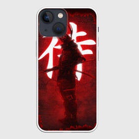 Чехол для iPhone 13 mini с принтом NEON SAMURAI ,  |  | катана | красное | неон | неоновый самурай | самурай | стиль | тренд | япония