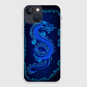 Чехол для iPhone 13 mini с принтом NEON DRAGON ,  |  | дракон | китайский дракон | неон | неоновый дракон
