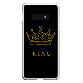 Чехол для Samsung S10E с принтом KING , Силикон | Область печати: задняя сторона чехла, без боковых панелей | золотая надпись | надпись король