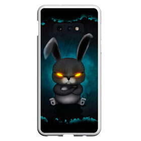 Чехол для Samsung S10E с принтом NEON HARE , Силикон | Область печати: задняя сторона чехла, без боковых панелей | Тематика изображения на принте: животное | заяц | злое | злые глаза | кролик | неон | плюшевое