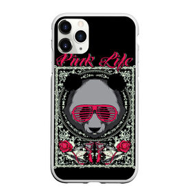 Чехол для iPhone 11 Pro матовый с принтом Розовая жизнь , Силикон |  | голова медведя. | голова панды | медведи | орнамент | панда | панда в розовых очках | розовая жизнь | розовый стиль | розы