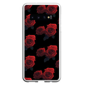 Чехол для Samsung Galaxy S10 с принтом Роза , Силикон | Область печати: задняя сторона чехла, без боковых панелей | красная роза | красные розы | растение | роза | розы | флора | цветок | цветы