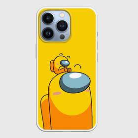 Чехол для iPhone 13 Pro с принтом AMONG US YELLOW ,  |  | among us | impostor | not me | there is 1 impostor | there is impostor among us | амонг ас | предатель | разноцветные космонавты