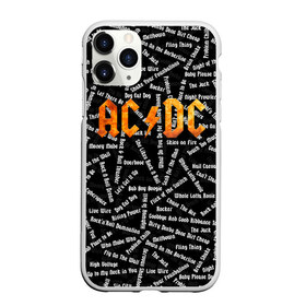 Чехол для iPhone 11 Pro Max матовый с принтом AC DC SONGS (Z) , Силикон |  | ac dc | acdc | rock | ангус янг | ас дс | асдс | блюз рок | крис слэйд | музыка | рок | рок н ролл | стиви янг | хард рок | эй си ди си | эксл роуз