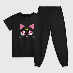 Детская пижама хлопок с принтом Luna Cat. Sailor Moon , 100% хлопок |  брюки и футболка прямого кроя, без карманов, на брюках мягкая резинка на поясе и по низу штанин
 | anime | cute | аниме | взгляд | волшебство | глаза | киса | киска | кот | котенок | котэ | котя | кошка | лапочка | луна | магия | месяц | милый | мимими | мордочка | сейлор мун | хороший | япония