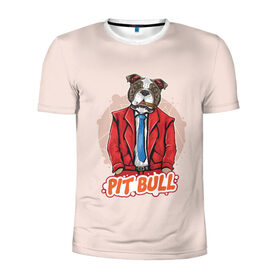 Мужская футболка 3D спортивная с принтом Питбуль , 100% полиэстер с улучшенными характеристиками | приталенный силуэт, круглая горловина, широкие плечи, сужается к линии бедра | pitbull | животные | питбуль | собака | юмор