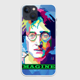 Чехол для iPhone 13 с принтом Джон Леннон Imagine ,  |  | beatles | imagine | john | lennon | the beatles | битлз | битлы | группа | джон | купить | леннон | леннона | очки | рок н ролл | с группы | хиппи