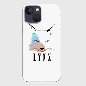 Чехол для iPhone 13 mini с принтом Рысь ,  |  | lynx | зверь | котик | кошечка | кошка | рысь | усатый | ушки на макушке | хищник