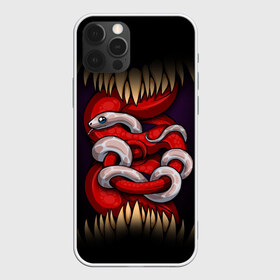 Чехол для iPhone 12 Pro Max с принтом monster and snake , Силикон |  | зверь | змеи | змейка | змея | зубы | клык | клыки | монстр | монстры | питон | удав | хищник | язык