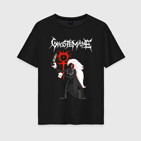 Женская футболка хлопок Oversize с принтом GHOSTEMANE , 100% хлопок | свободный крой, круглый ворот, спущенный рукав, длина до линии бедер
 | andromeda | ghostemane | hades. | mercury | nihil | rap | гостмейн | готика | реп