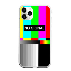 Чехол для iPhone 11 Pro матовый с принтом NO SIGNAL , Силикон |  | Тематика изображения на принте: no signal | не работает | нет сигнала | полосы | профилактика | радуга