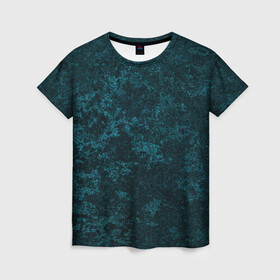 Женская футболка 3D с принтом ТЕКСТУРА МЕТАЛЛА , 100% полиэфир ( синтетическое хлопкоподобное полотно) | прямой крой, круглый вырез горловины, длина до линии бедер | изумрудный цвет | металл | сталь | текстура | хаотичные пятна