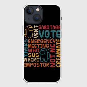 Чехол для iPhone 13 mini с принтом Among Us ,  |  | among | among us | crewmate | game | impistor | space | us | vote | выживший | игра | космос | невиновный | предатель | самозванец