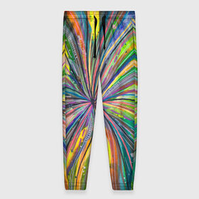Женские брюки 3D с принтом Watercolor , полиэстер 100% | прямой крой, два кармана без застежек по бокам, с мягкой трикотажной резинкой на поясе и по низу штанин. В поясе для дополнительного комфорта — широкие завязки | abstraction | colorful | drawing | iridescent | lines | texture | watercolor | абстракция | акварель | линии | радужный | разноцветный | рисунок | текстура