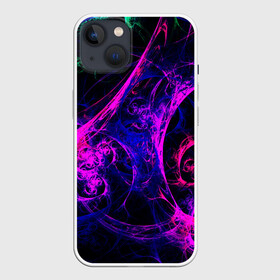 Чехол для iPhone 13 с принтом GambaTR ,  |  | abstraction | colorful | dark | fractal | glow | patterns | shapes | tangled | texture | абстракция | запутанный | разноцветный | свечение | текстура | темный | узоры | формы | фрактал
