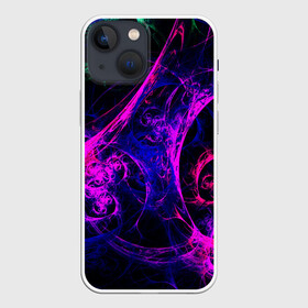 Чехол для iPhone 13 mini с принтом GambaTR ,  |  | abstraction | colorful | dark | fractal | glow | patterns | shapes | tangled | texture | абстракция | запутанный | разноцветный | свечение | текстура | темный | узоры | формы | фрактал