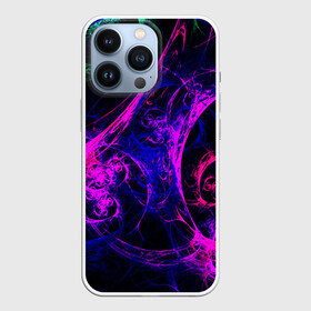 Чехол для iPhone 13 Pro с принтом GambaTR ,  |  | abstraction | colorful | dark | fractal | glow | patterns | shapes | tangled | texture | абстракция | запутанный | разноцветный | свечение | текстура | темный | узоры | формы | фрактал