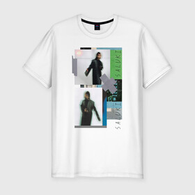 Мужская футболка хлопок Slim с принтом saluki rap , 92% хлопок, 8% лайкра | приталенный силуэт, круглый вырез ворота, длина до линии бедра, короткий рукав | Тематика изображения на принте: rap | saluki | saluki rap | рэп | рэпер | салюки