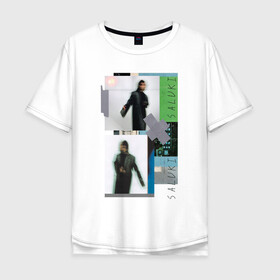 Мужская футболка хлопок Oversize с принтом saluki rap , 100% хлопок | свободный крой, круглый ворот, “спинка” длиннее передней части | Тематика изображения на принте: rap | saluki | saluki rap | рэп | рэпер | салюки