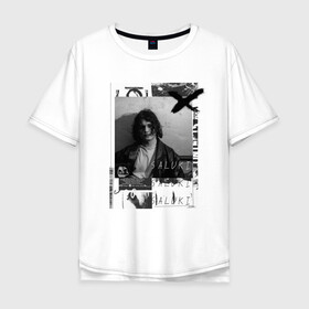 Мужская футболка хлопок Oversize с принтом Saluki , 100% хлопок | свободный крой, круглый ворот, “спинка” длиннее передней части | Тематика изображения на принте: rap | saluki | saluki rap | рэп | рэпер | салюки