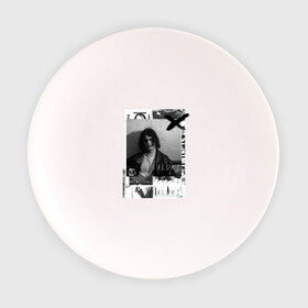 Тарелка с принтом Saluki , фарфор | диаметр - 210 мм
диаметр для нанесения принта - 120 мм | Тематика изображения на принте: rap | saluki | saluki rap | рэп | рэпер | салюки