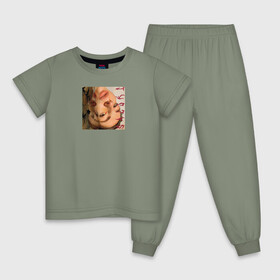 Детская пижама хлопок с принтом SALUKI , 100% хлопок |  брюки и футболка прямого кроя, без карманов, на брюках мягкая резинка на поясе и по низу штанин
 | Тематика изображения на принте: rap | saluki | saluki rap | рэп | рэпер | салюки