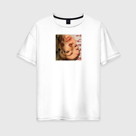 Женская футболка хлопок Oversize с принтом SALUKI , 100% хлопок | свободный крой, круглый ворот, спущенный рукав, длина до линии бедер
 | rap | saluki | saluki rap | рэп | рэпер | салюки