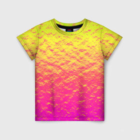 Детская футболка 3D с принтом Яркий закат , 100% гипоаллергенный полиэфир | прямой крой, круглый вырез горловины, длина до линии бедер, чуть спущенное плечо, ткань немного тянется | abstraction | casual | gradient | hot | yellow | абстракция | блестящий | блики | вода | волны | градиент | закат | золотистый | краска | красочный | небеса | неоновый | облака | пастельный | пляж | рассвет | сияние