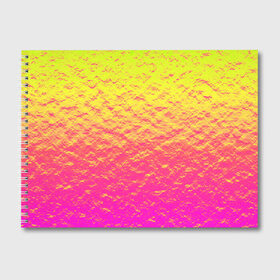 Альбом для рисования с принтом Яркий закат , 100% бумага
 | матовая бумага, плотность 200 мг. | abstraction | casual | gradient | hot | yellow | абстракция | блестящий | блики | вода | волны | градиент | закат | золотистый | краска | красочный | небеса | неоновый | облака | пастельный | пляж | рассвет | сияние