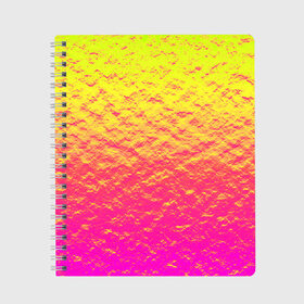 Тетрадь с принтом Яркий закат , 100% бумага | 48 листов, плотность листов — 60 г/м2, плотность картонной обложки — 250 г/м2. Листы скреплены сбоку удобной пружинной спиралью. Уголки страниц и обложки скругленные. Цвет линий — светло-серый
 | abstraction | casual | gradient | hot | yellow | абстракция | блестящий | блики | вода | волны | градиент | закат | золотистый | краска | красочный | небеса | неоновый | облака | пастельный | пляж | рассвет | сияние