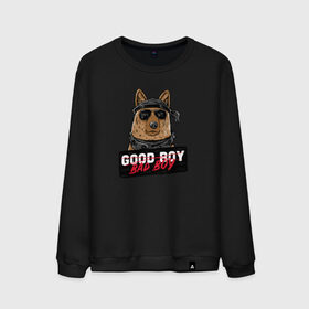 Мужской свитшот хлопок с принтом Bad Boy , 100% хлопок |  | animal | dog | good | домашний | животные | звери | крутой | мальчик | милый | надпись | очки | пес | питомец | собака | собакен | табличка | хороший | щенок